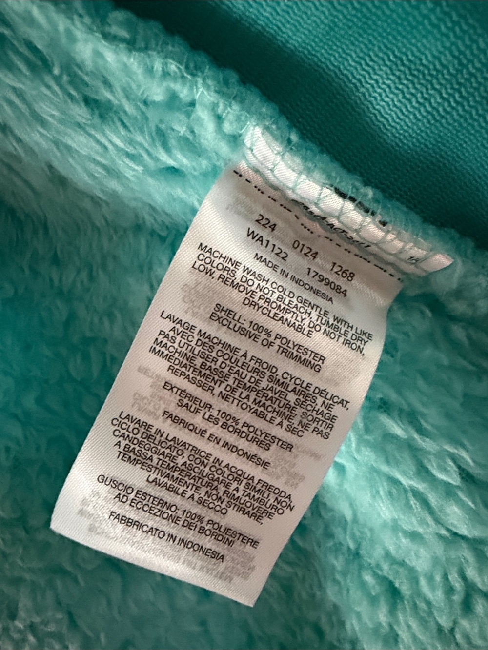 Columbia Girls' Aqua Plush Full-Zip Sherpa Jacket, Size 3T - Picture 3 of 4